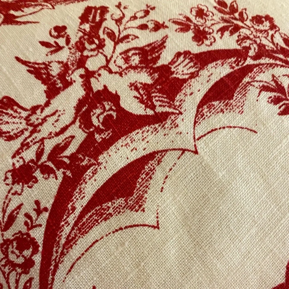 Authentique Vintage Pair of French Toile Euro-Shams 26 » Square ~ France ~ VGVC